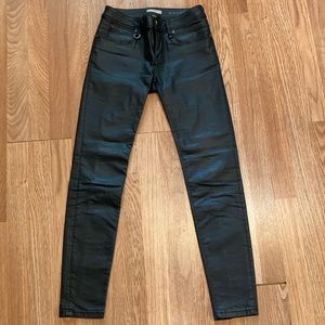 BURBERRY LEATHER TROUSERS
